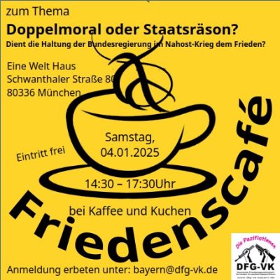 Friedenscafé: Doppelmoral oder Staatsräson