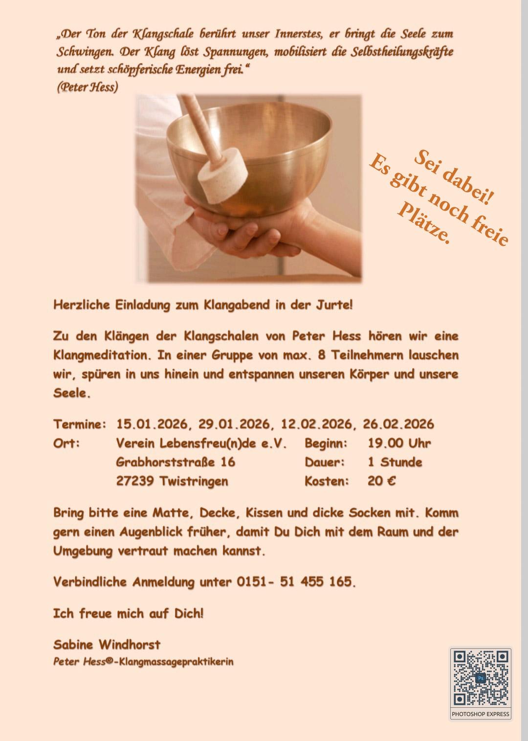 Klangmeditation in der Jurte