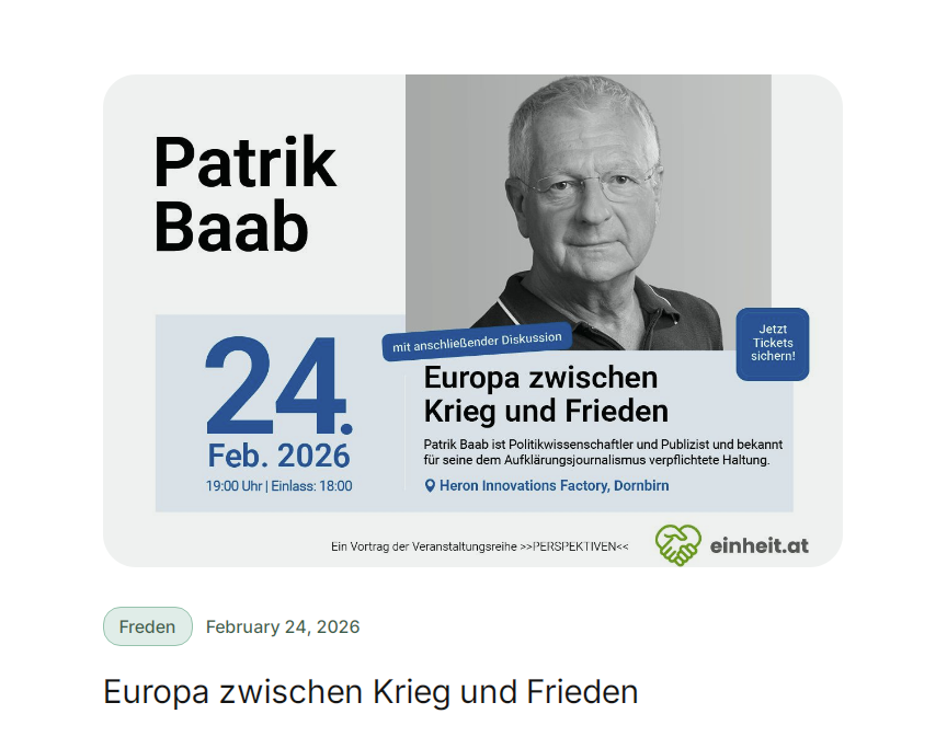 Patrick Baab: Europa zwischen Krieg und Frieden
