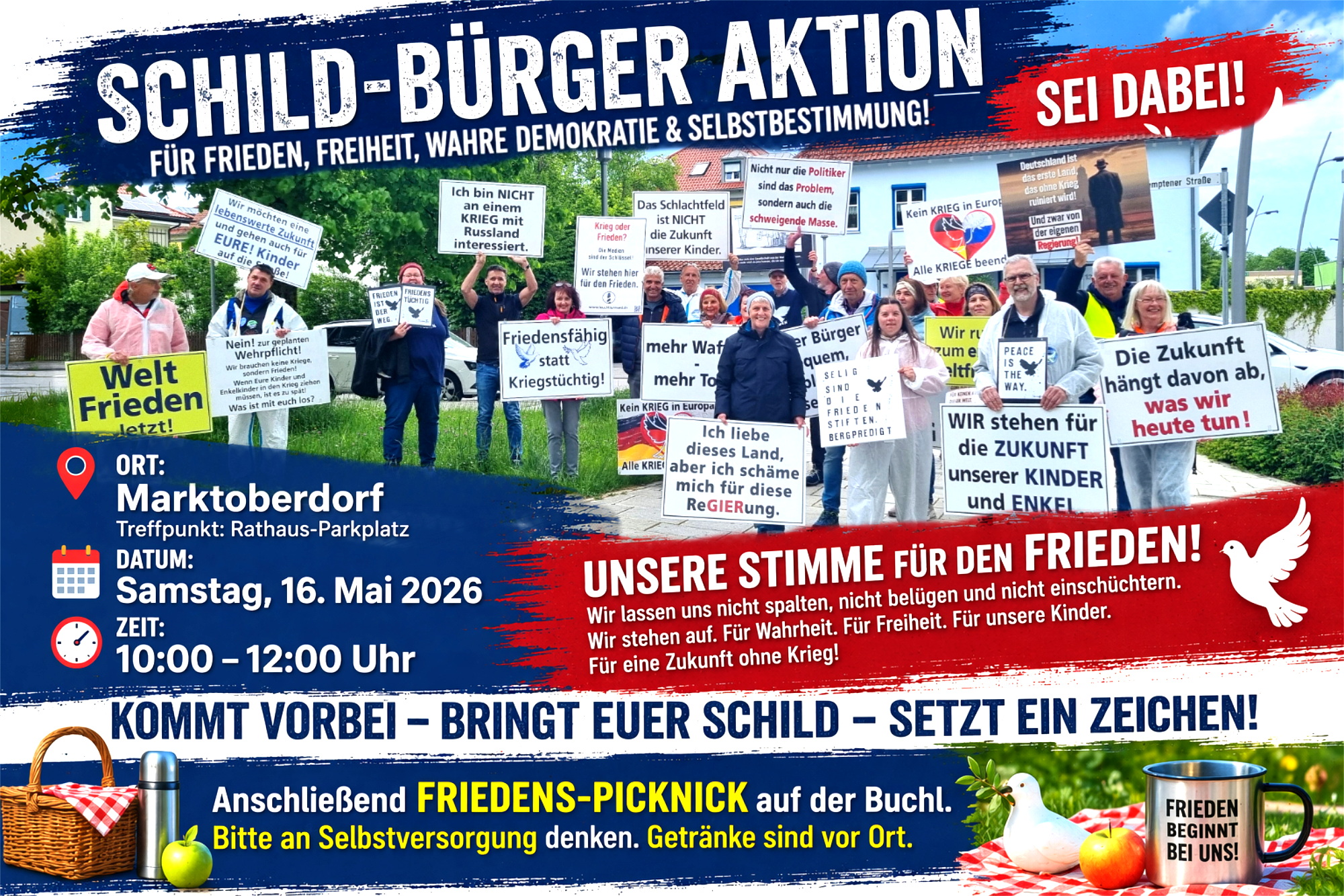 Schild-Bürger Aktion